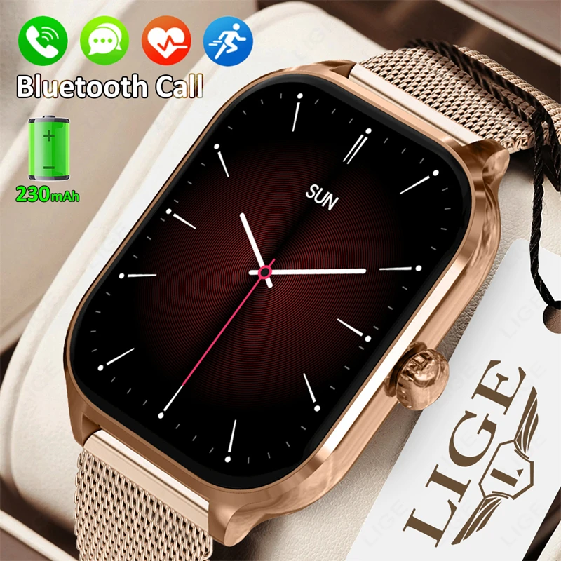 

New LIGE Bluetooth Call Smart Watch Women Custom Dial Watches Men Sports Fitness Tracker Heart Rate Smartwatch For Android IOS