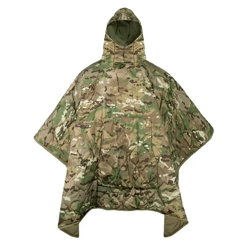 Ghillie Suit Camping Wearable Sleeping Bag Hooded Poncho Wearable Cloak Blanket Poncho Camouflage Sleeping Bag Cloak