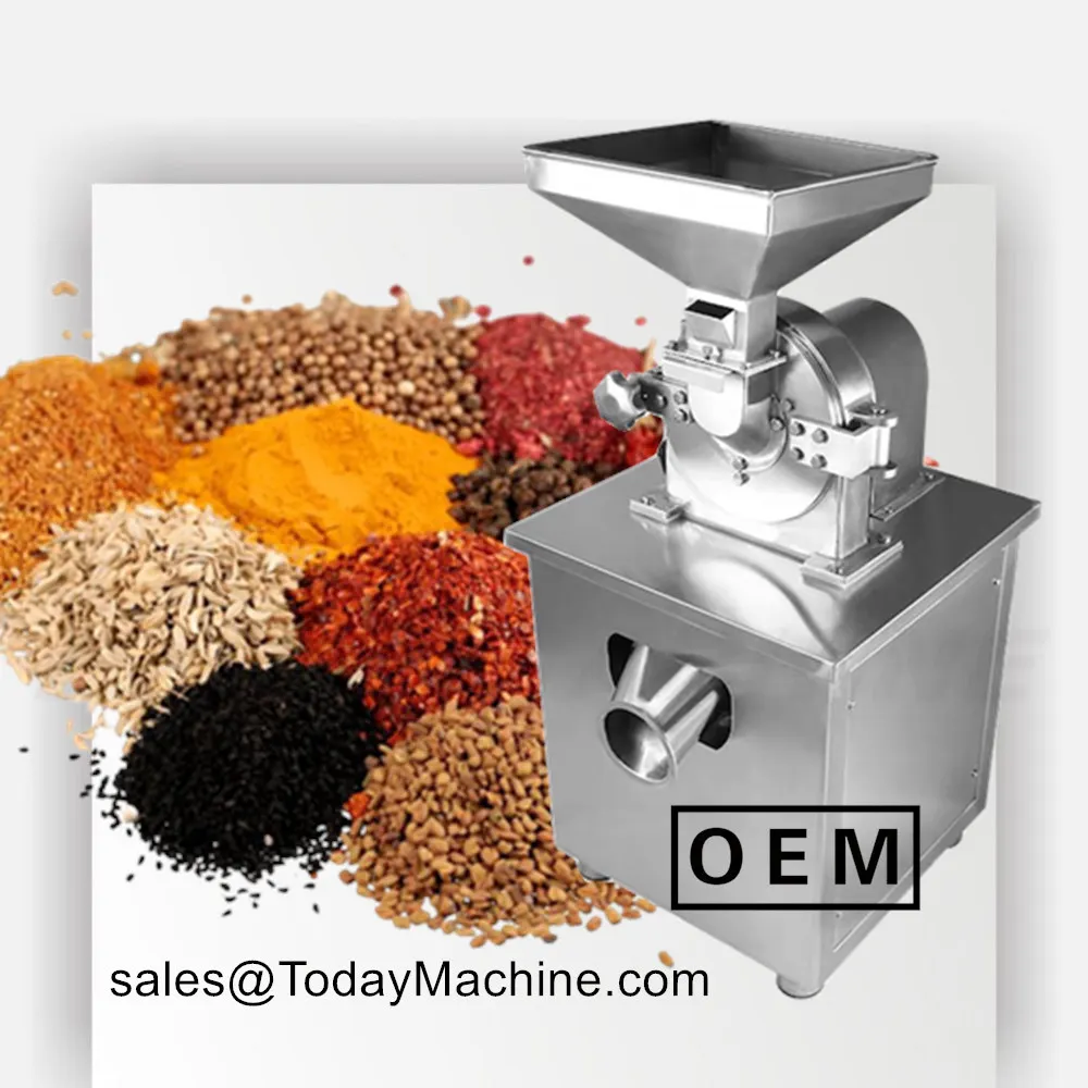 Automatic industrial chilli powder grinding machine food industry dry red chili grinder processing line