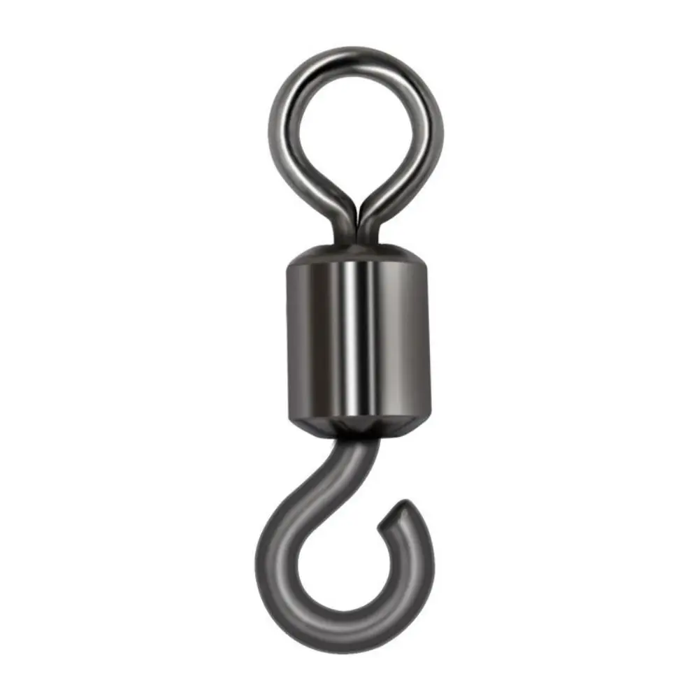 100PCS Copper Opening 8 Shape Swivel Black Multi Sizes Fishing Rolling Swivel Connector High Strength Bearing Barrel