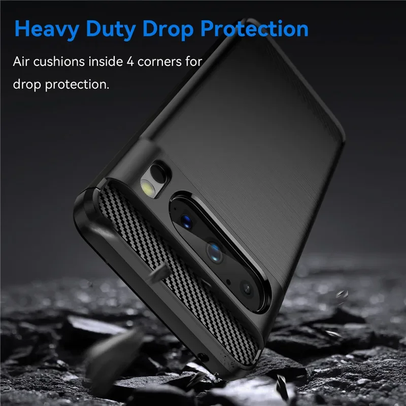 For Google Pixel 2 3 3A 4 4A 5G 5 XL Cases Carbon Fiber Soft TPU Matte Silicone Phone Cases For Pixel 6 6A 7 7A 8 Pro Back Cover