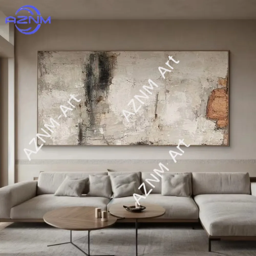 1PC ，Nordic Abstract Oil Painting Handmade Canvas Decorative Mural Frameless Acrylic Hanging Image for LivingRoom Bedroom Aisle