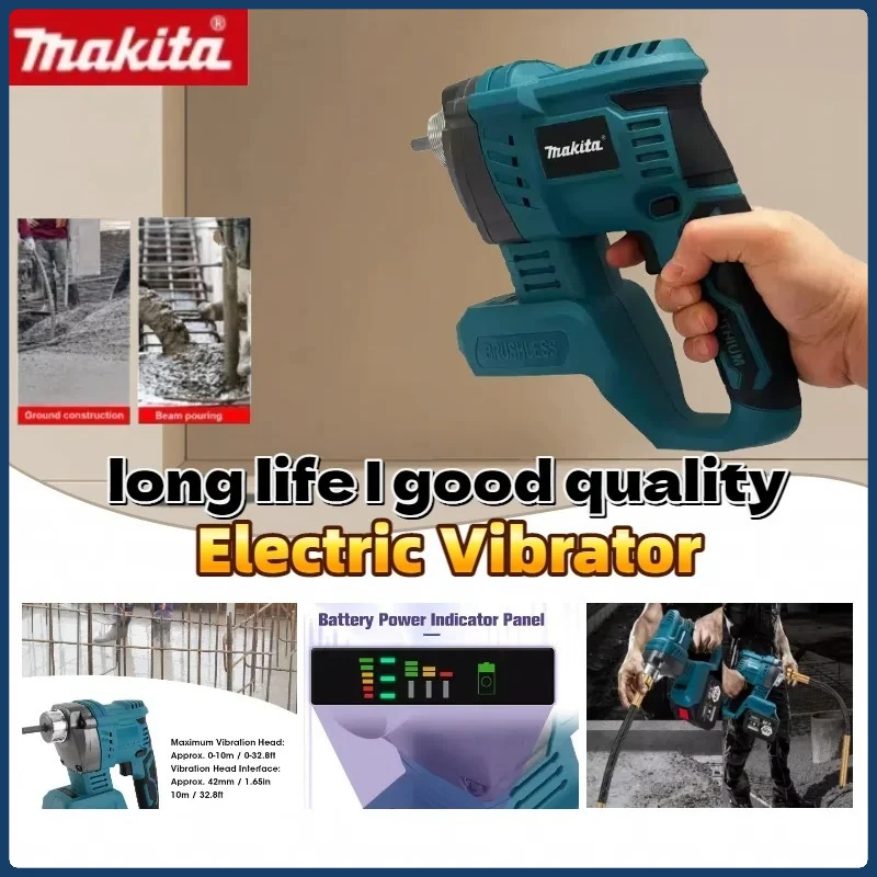 マキタコードレス電動コンクリートバイブレーターコンクリート20V 18Vバッテリーコンパクターコンクリートブラシレスハイパワーミキシングパワーツール