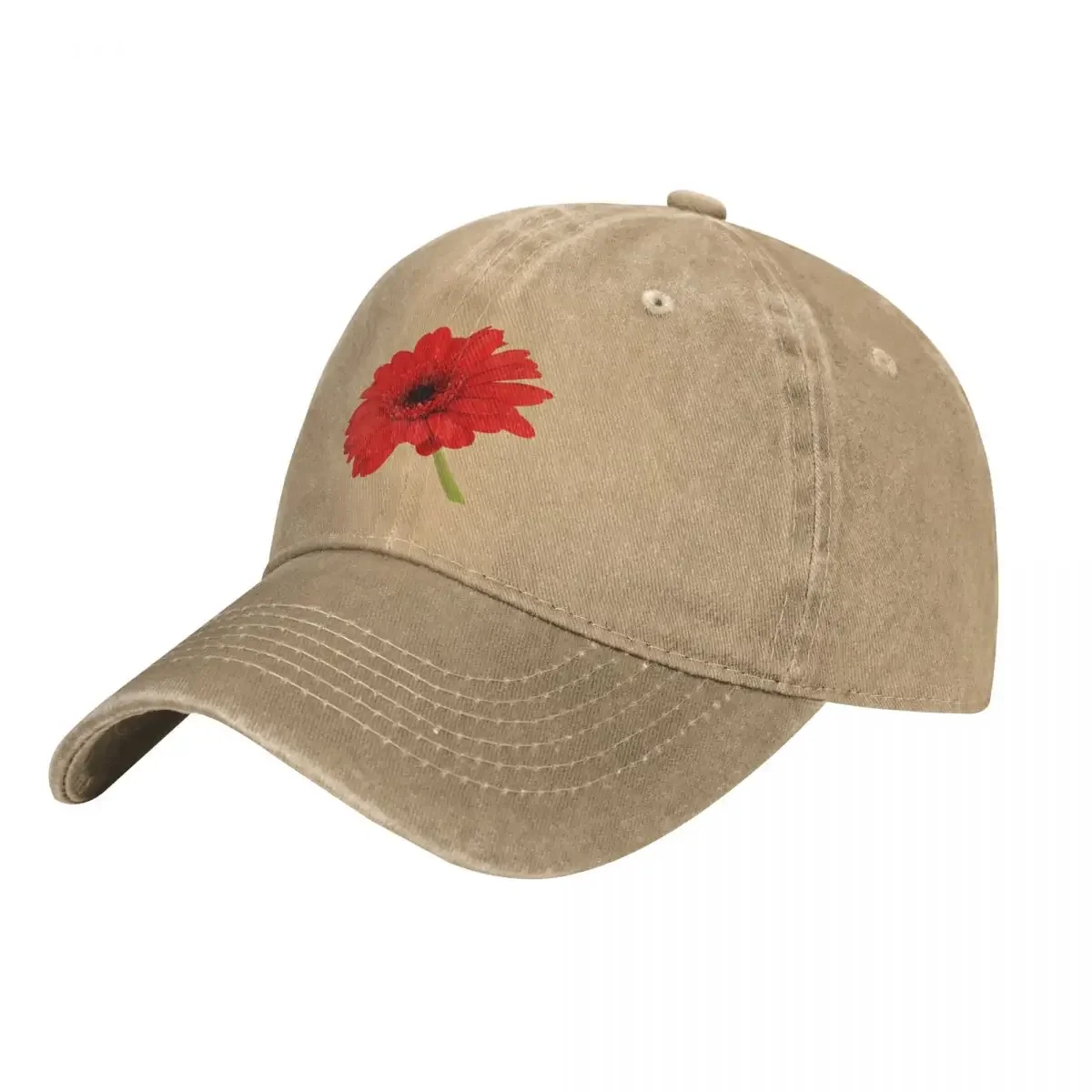 Red Gerbera Daisy Cowboy Hat Beach Bag hiking Hat Adjustable Luxury Caps Outdoor All Seasons Travel Streetwear for Men Women