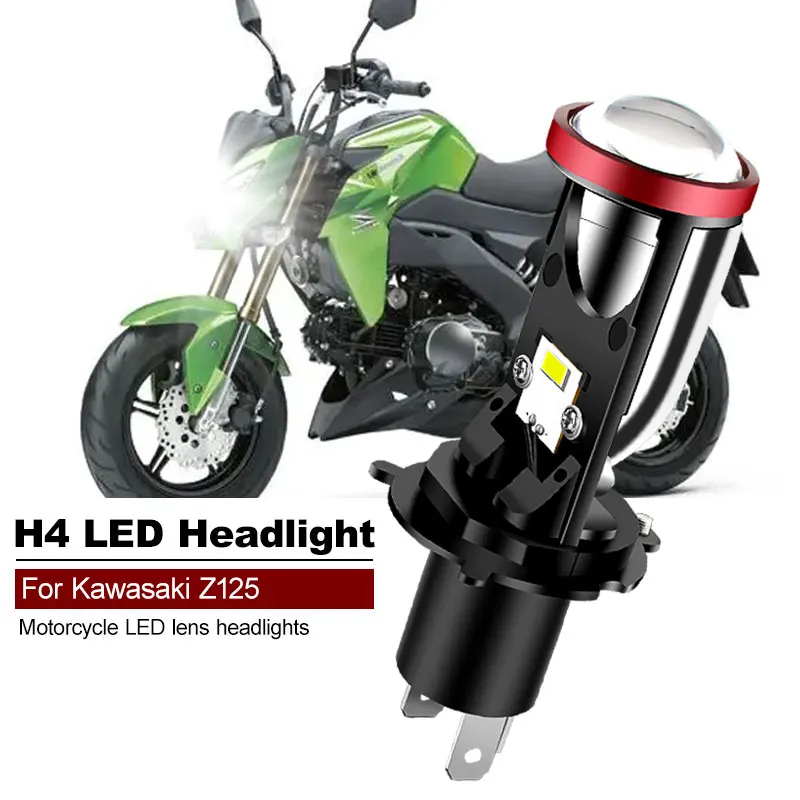 

1PCS FOR Kawasaki Z125 25W 6000K White Motorcycle Accessories H4 LED Lens Headlight CANbus High Low Beam HS1 MOTO Lamp