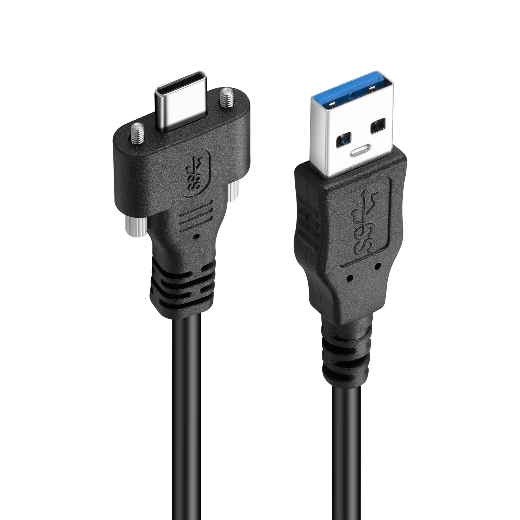 كابل بيانات ذكر Bochara USB 3.0 من النوع A إلى النوع C 3.0 مع حامل لوحة لولبية محمي مزدوج للهواتف الذكية والكمبيوتر اللوحي