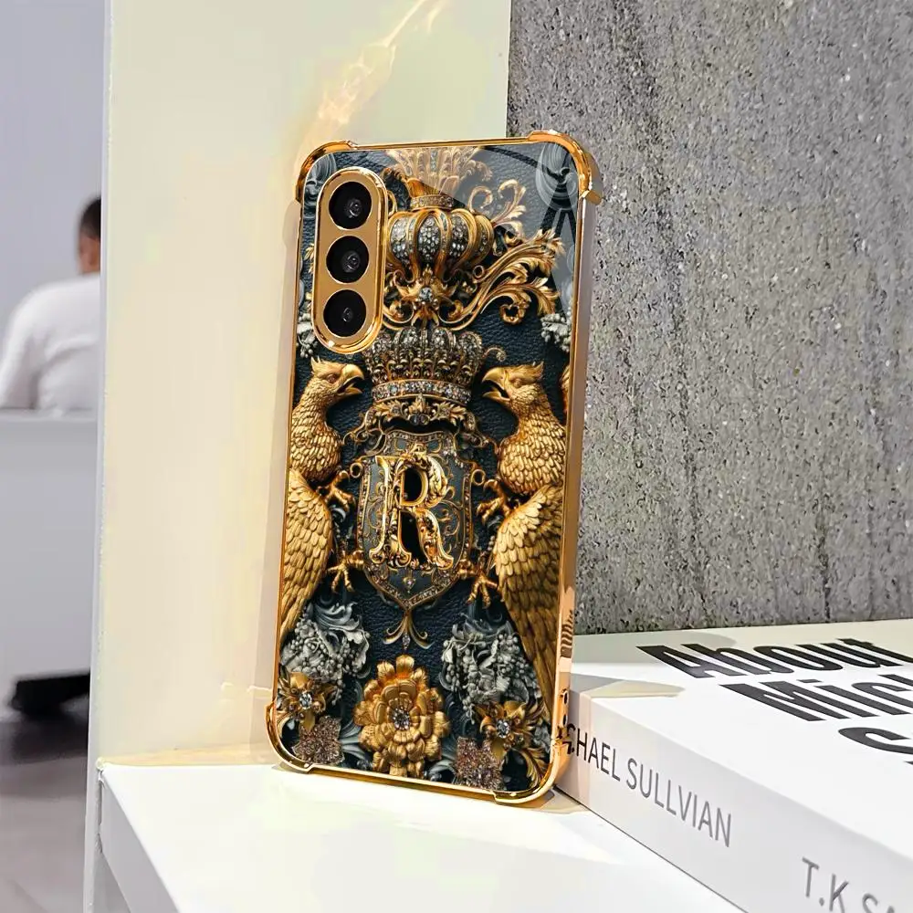 Handsome scratch proof Beautiful Electroplating Glass PhoneCase for Samsung Galaxy S26 S25 S24 S23 S22 FE,Ultra,Plus anti-impact