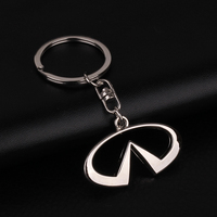 1pcs metal alloy hollow long chain car key ring for Infiniti badge keychain business gift men woman auto accessories pendant
