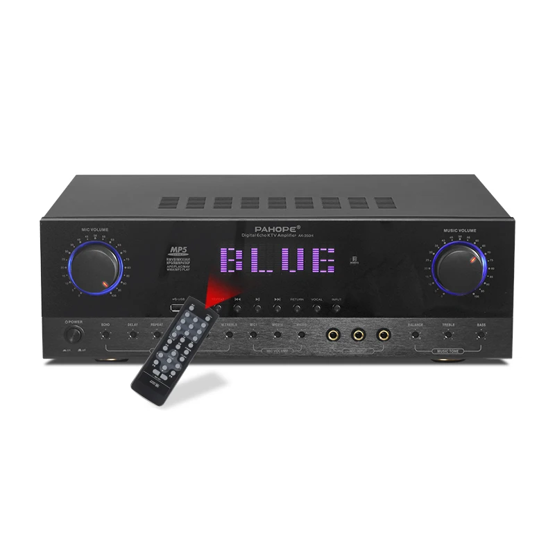 

Home KTV Karaoke Power Amplifier With DSP 2.0 Channel Audio Receiver Supports USB Bt Function-Metal