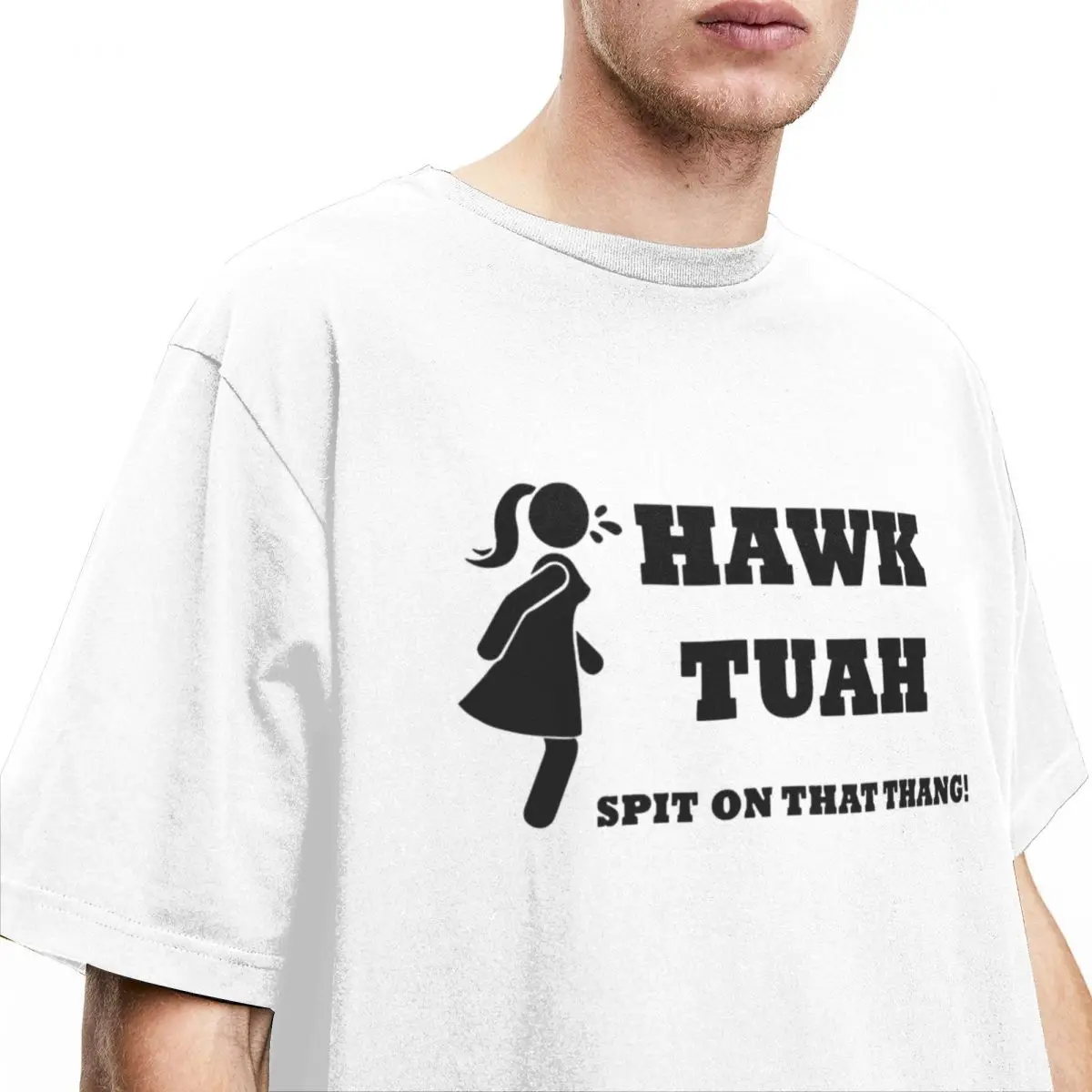 Haikyuu T Shirt Hawk Tuah Spit On That Thang! Pure Cotton T-Shirt Tee Shirt for Couple Summer Y2K Fun Print Short Sleeve Top Tee