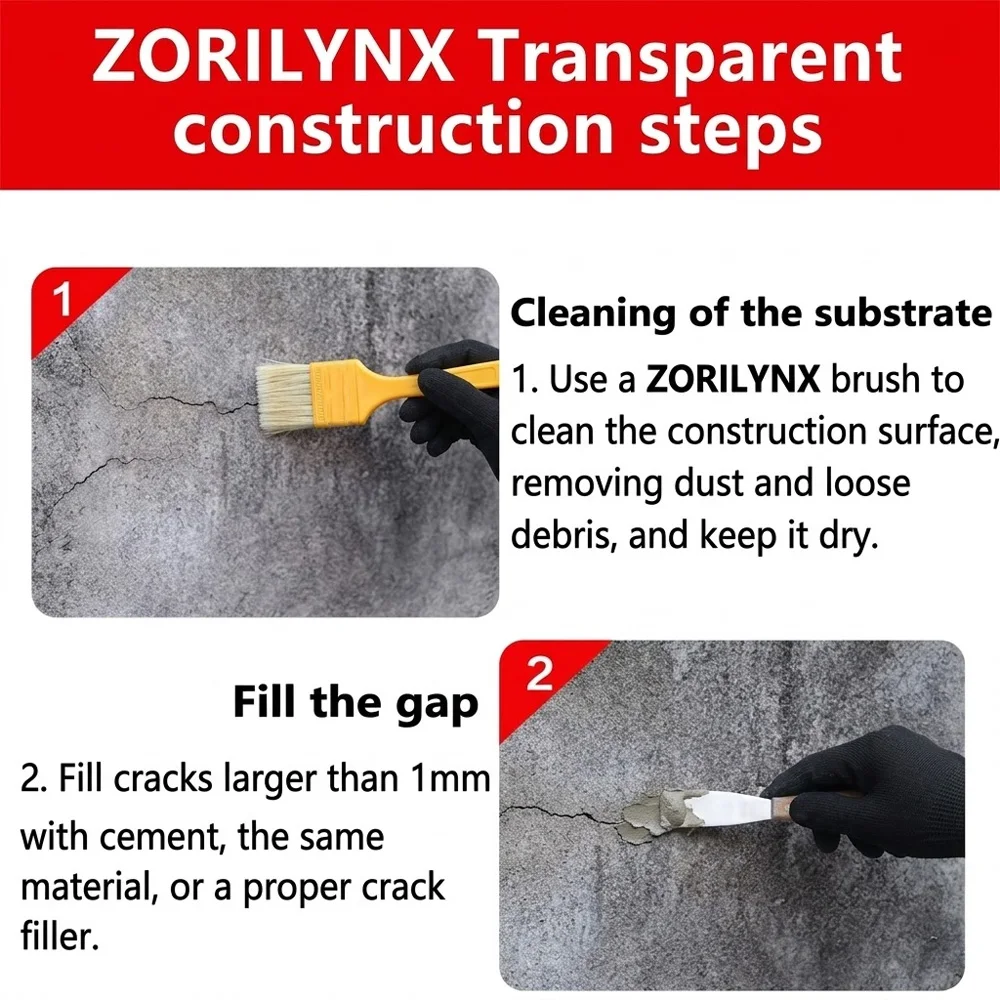 Transparent Invisible Waterproof Agent Anti Leak Glue for Bathroom Toilet Tile Roof Wall Cracks Sealant Coating with Brush Tools