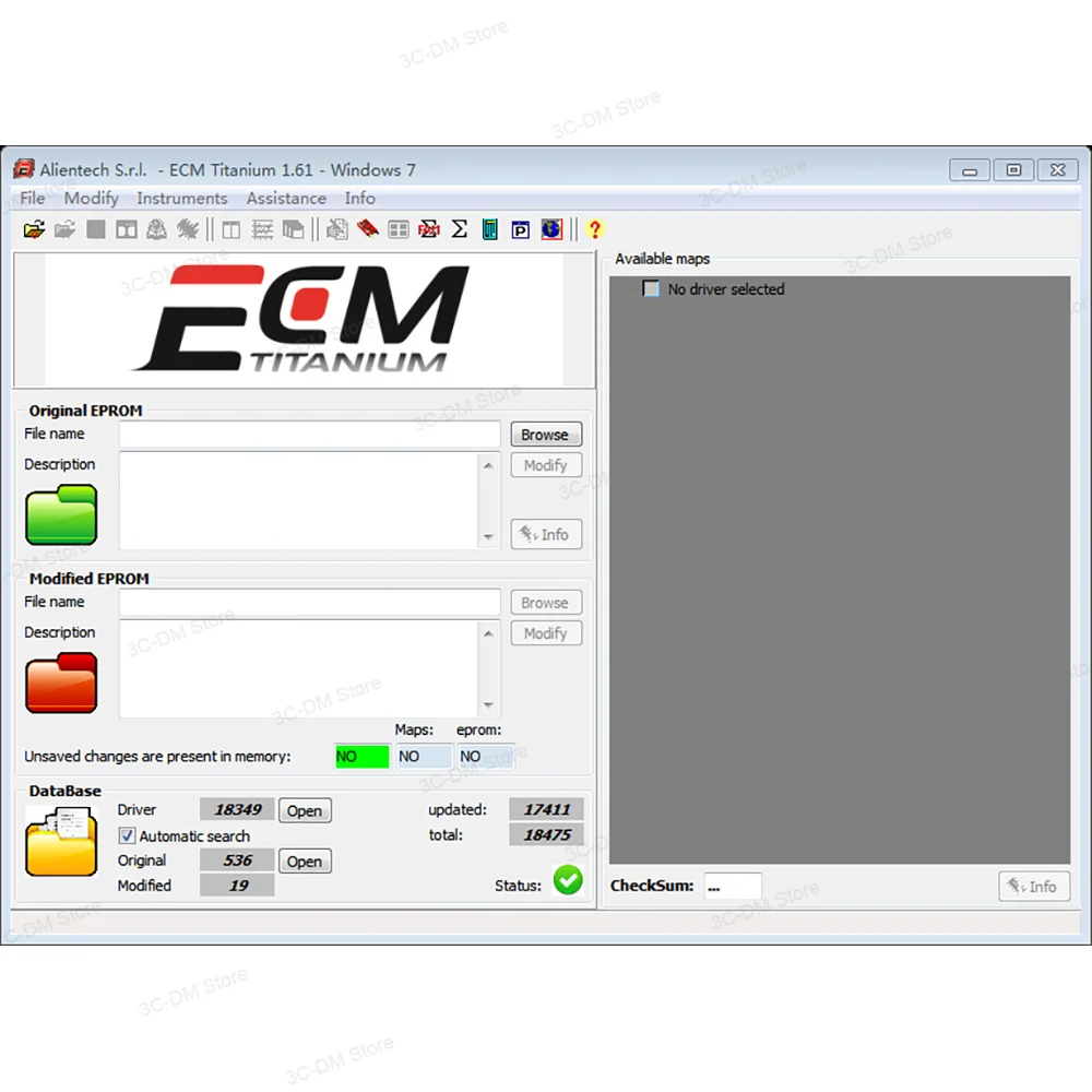 ECM V1.61 With 26000+ Drivers ECM Titanium 1.61 With 18259+ Driver Hexadecimal View Checksum car repair software for ecu tool