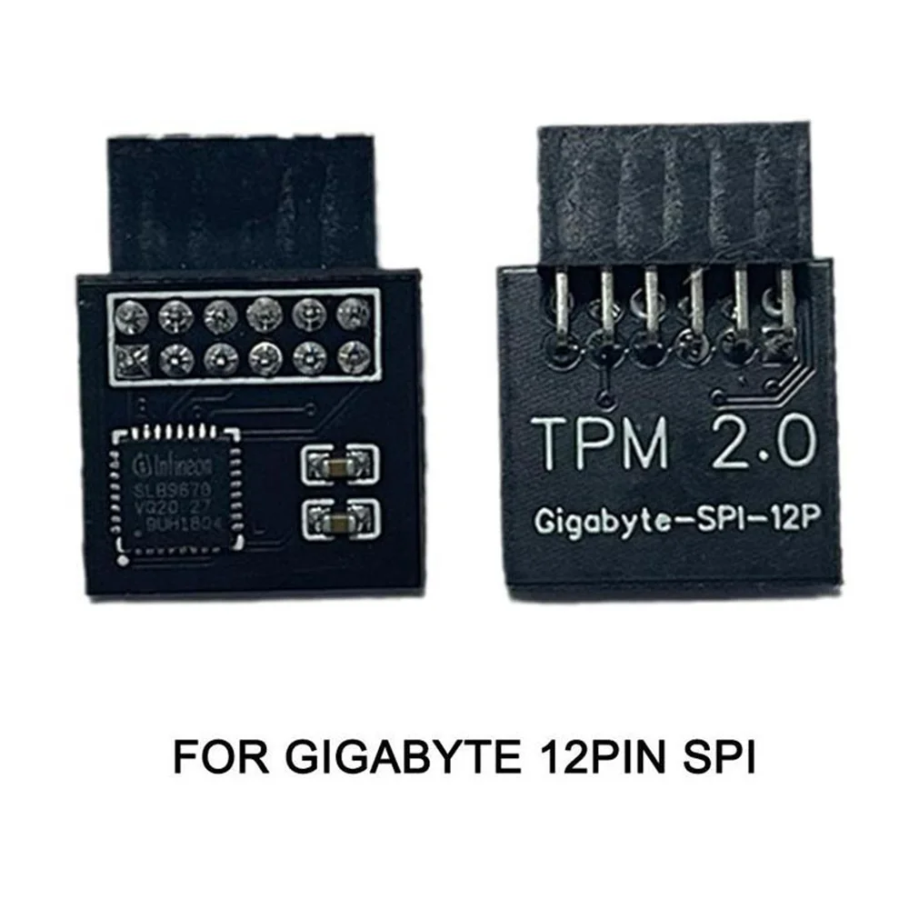 TPM 2.0 Encryption Security Module Board Remote Card 12Pin SPI TPM2.0 Module Board for Gigabyte 12PIN SPI