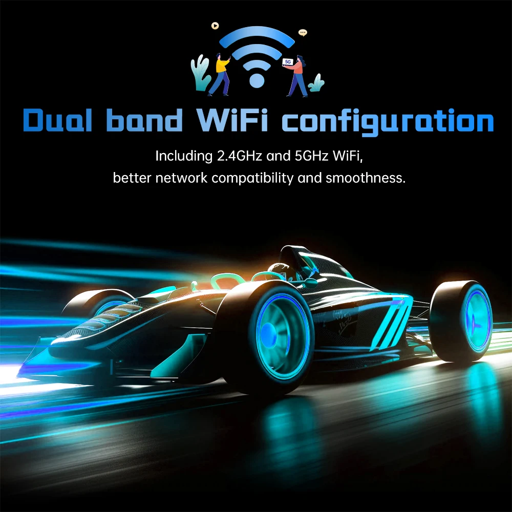 Android 14 TV Box 8K UHD مشغل الوسائط الذكية 4GB 64GB Dual WiFi6 BT5.0 Set Top Box Netflix YouTube Google Play المسرح المنزلي