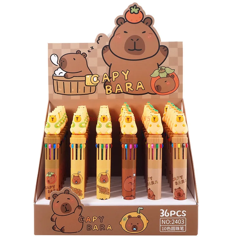 Cartoon Cute Capybara Series Ball Pen Mechanical Pencil Gel Pen Stationery Student Supplies Stationery Wholesale