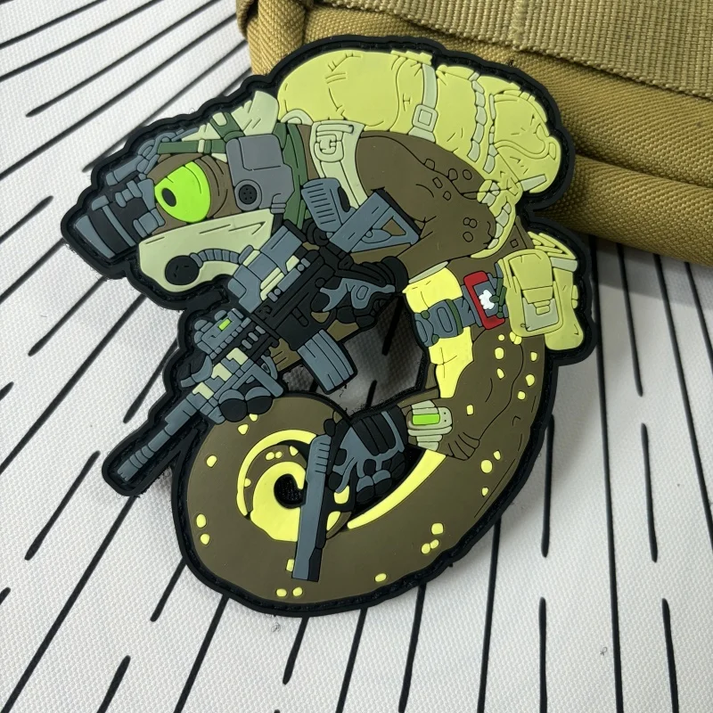 

Chameleon Tactical Patch PVC Combat Hook&Loop Patches Military Chameleon Legion Morale Badge Backpack Armband Stickers