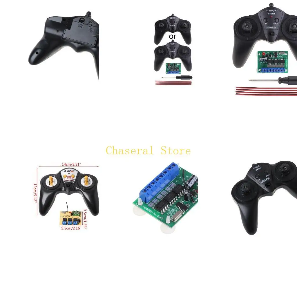 E7CE 6CH Control remoto potencia 2.4G 50 metros con receptor 6-15v para coche modelo Sh