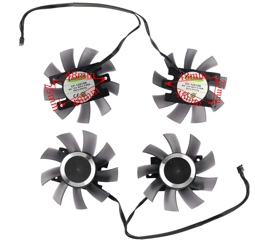 Ventilador VGA CF-12815S RTX 2070 de 75MM para INNO3D RTX2070 8GB TWIN X2 Black Gold Extreme Edition 2060 1660TI ventilador de refrigeración de tarjeta gráfica