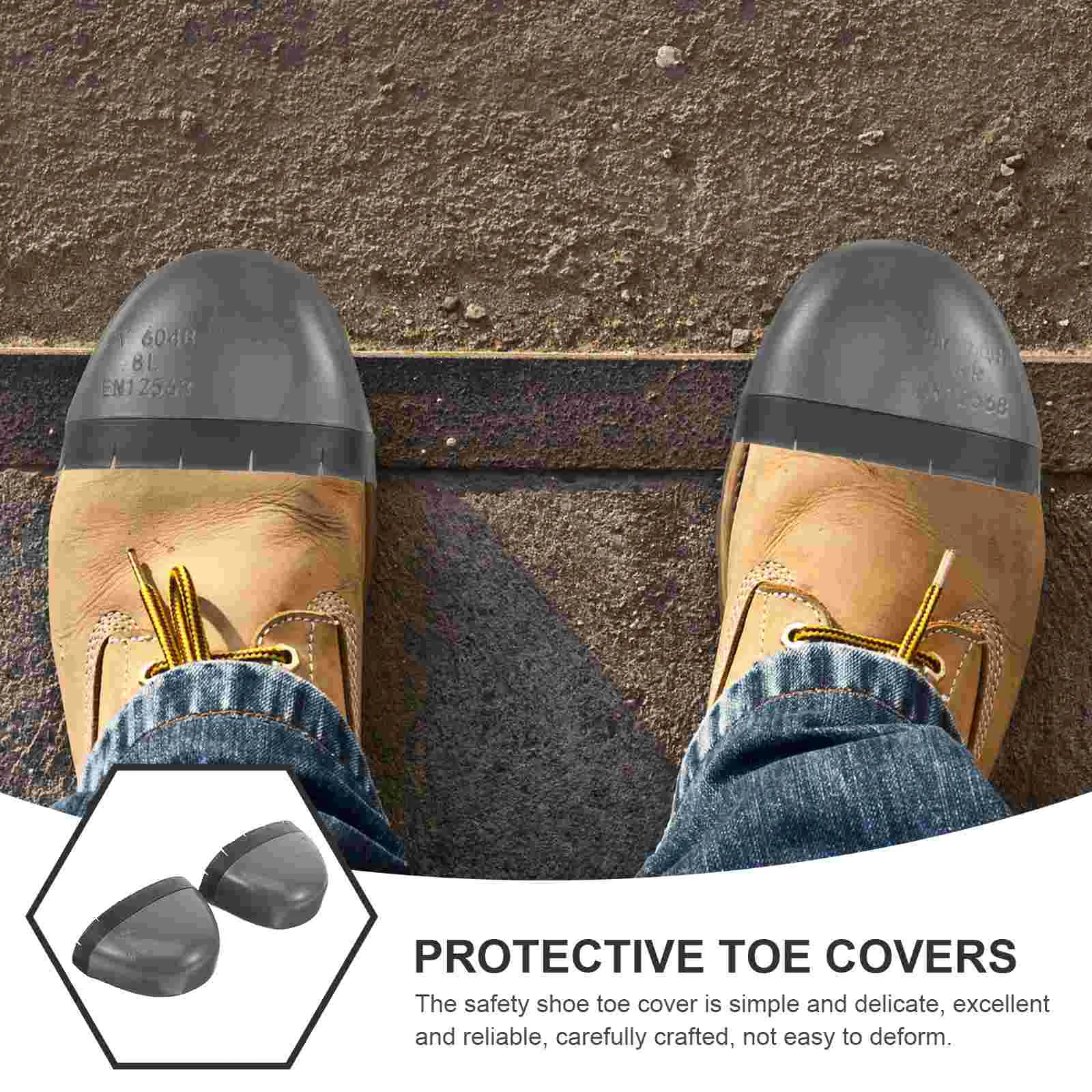 Steel Toe Inserts Anti-smash and Anti-puncture Cap (one Size Fits All) Work Shoe Guard