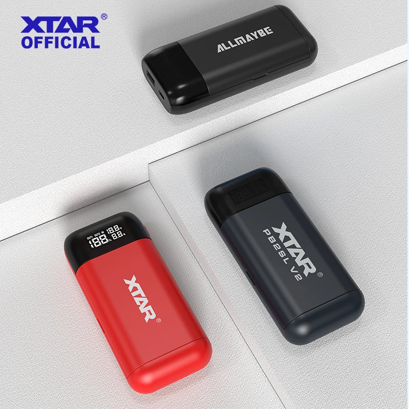 Ładowarka XTAR PB2SL V2 do akumulatorów 18650/21700/20700, power bank, szybkie ładowanie QC3.0, ładowarka z portem Type C do akumulatorów litowo-jonowych 18650