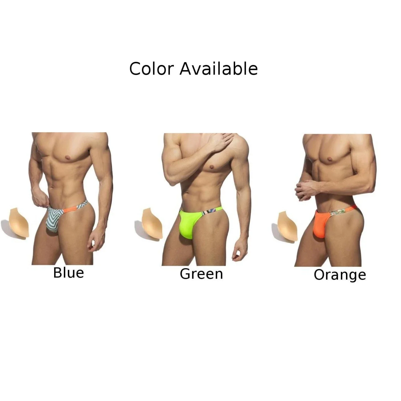Fashion men's swimming trunks Sexy Low Rise swimwear Big Gay Pouch Bikini Elastic Thong Briefs Swim Cup Surfing Beach Swimsuit image 6