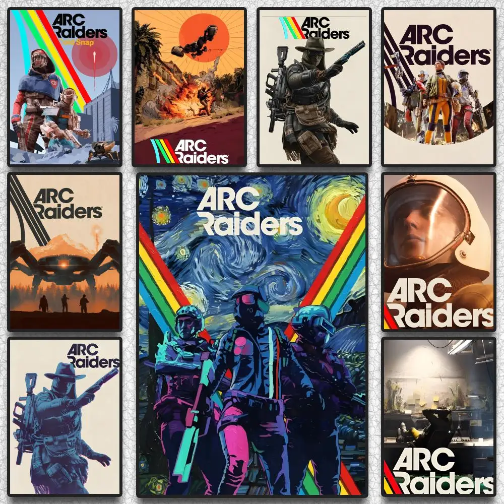 Video Game a-ARC Raiders Poster Self Adhesive Wall Stickers Removable Room Decor Aesthetic Space Decor Murals Gift