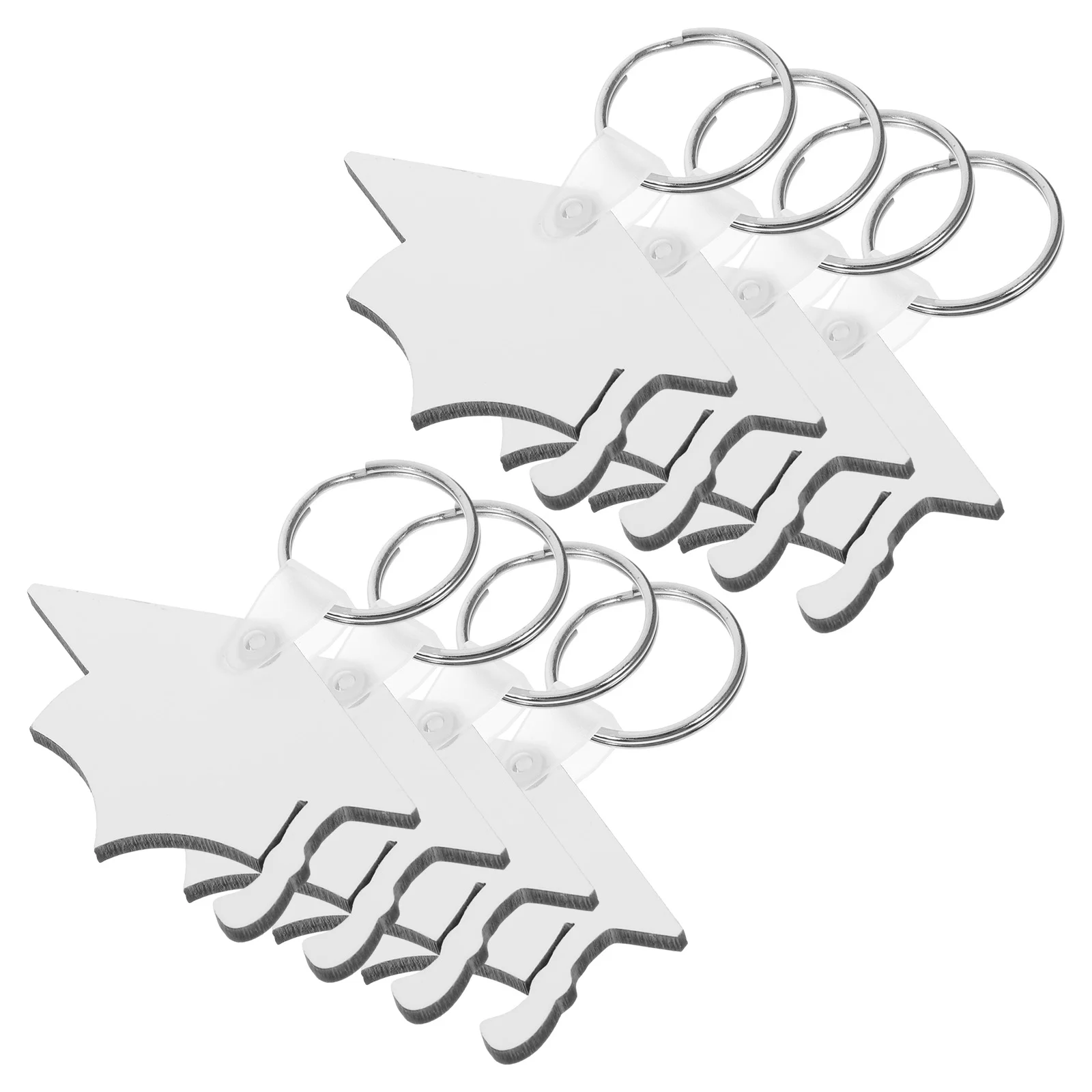 8 Pcs Graduation Cap Keychain Double Sided Pendant Sublimation Grad Hat nament Lightweight Safe Material Excellent