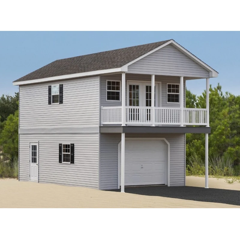 2 Layer Metal Building Construction Steel Material Car Garage Design Modern Prefab Garage Apartments