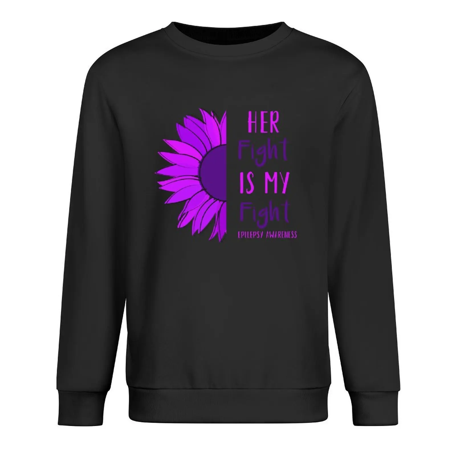 

Her Fight Is My Fight Epilepsy Awareness Pullover anime clothing autumn new products korean autumn clothes graphic sweatshirts