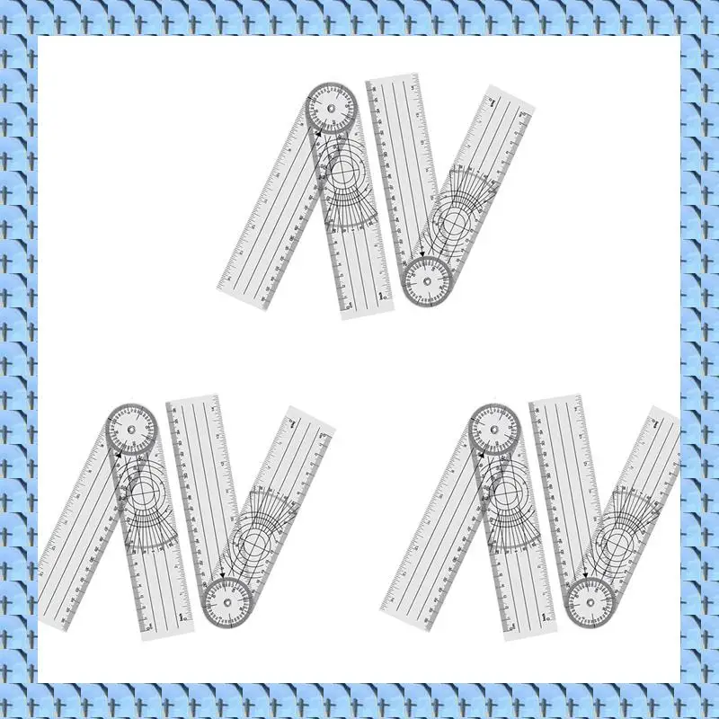 

NOCM 12 Pieces Goniometer Physiotherapy 360 Degree Rotation Protractor Physiotherapy PVC For Physiotherapy, Sports Therapy