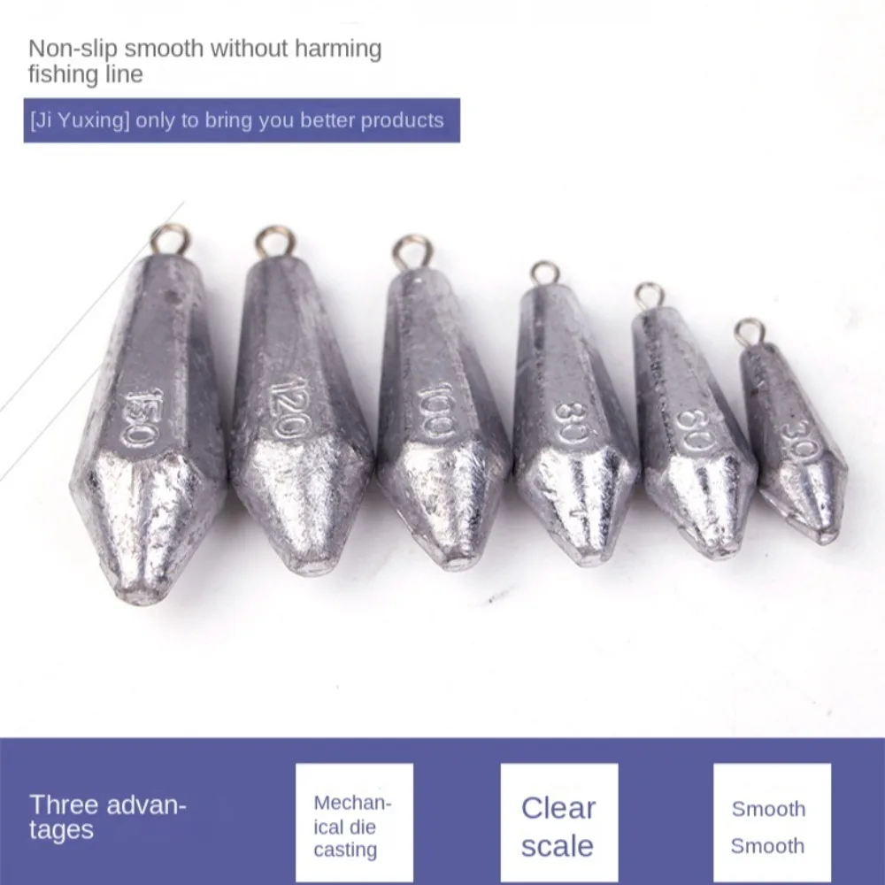 10g-200g Tail lead Sinker Fishing Lead concave bottom roadrunner tapering lead Sinkers  Lead Weights 10g-100g Fishing Tackle