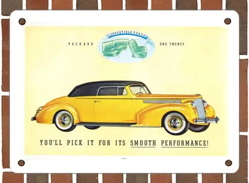 METAL SIGN - 1939 Packard One Twenty Convertible Coupe - 10x14 Inches