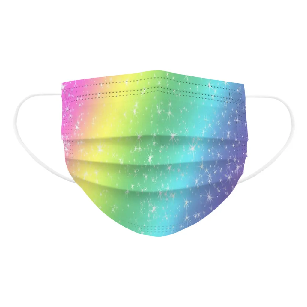 أقنعة مطبوعة للأطفال يمكن التخلص منها 50 قطعة/100 قطعة أقنعة أطفال كرتونية ملونة يومية شعبية عملية محمولة متعددة الألوان #4