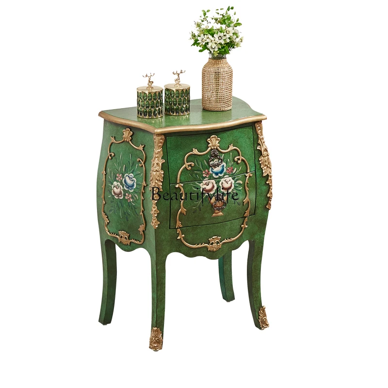 

Emerald two buckets edge few solid wood lockers American retro painted furniture