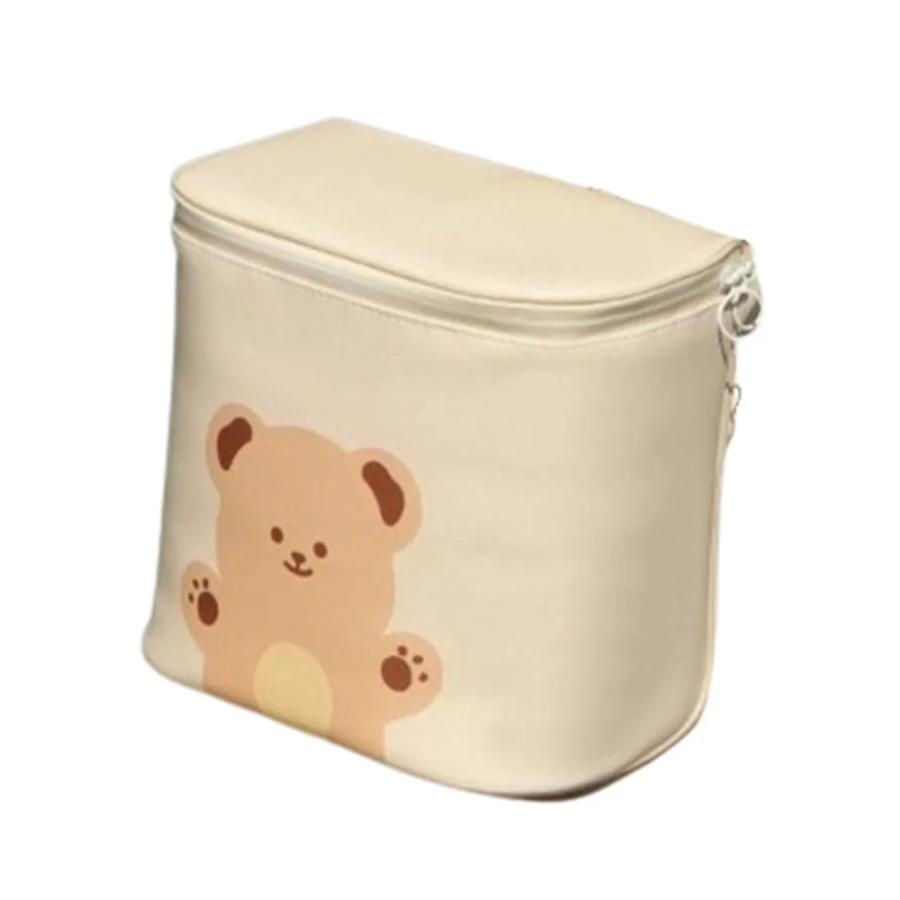 Universal Bicycle Handlebar Bag Large Capacity PU Leather Electric Vehicles Storage Bag Quick Release Detachable