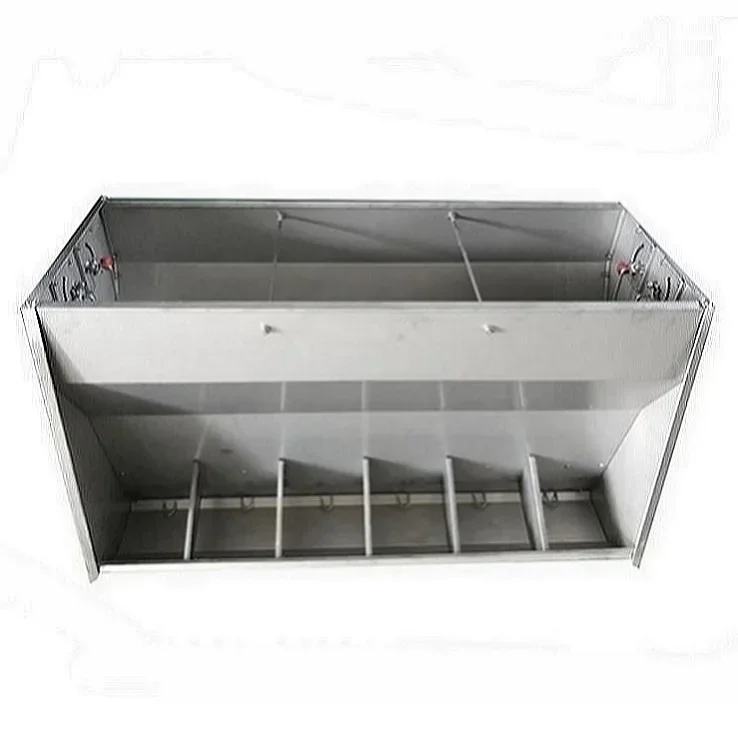 Factory Supply Pig farm Agriculture Double Side Automatic Stainless Steel Swine Feeder