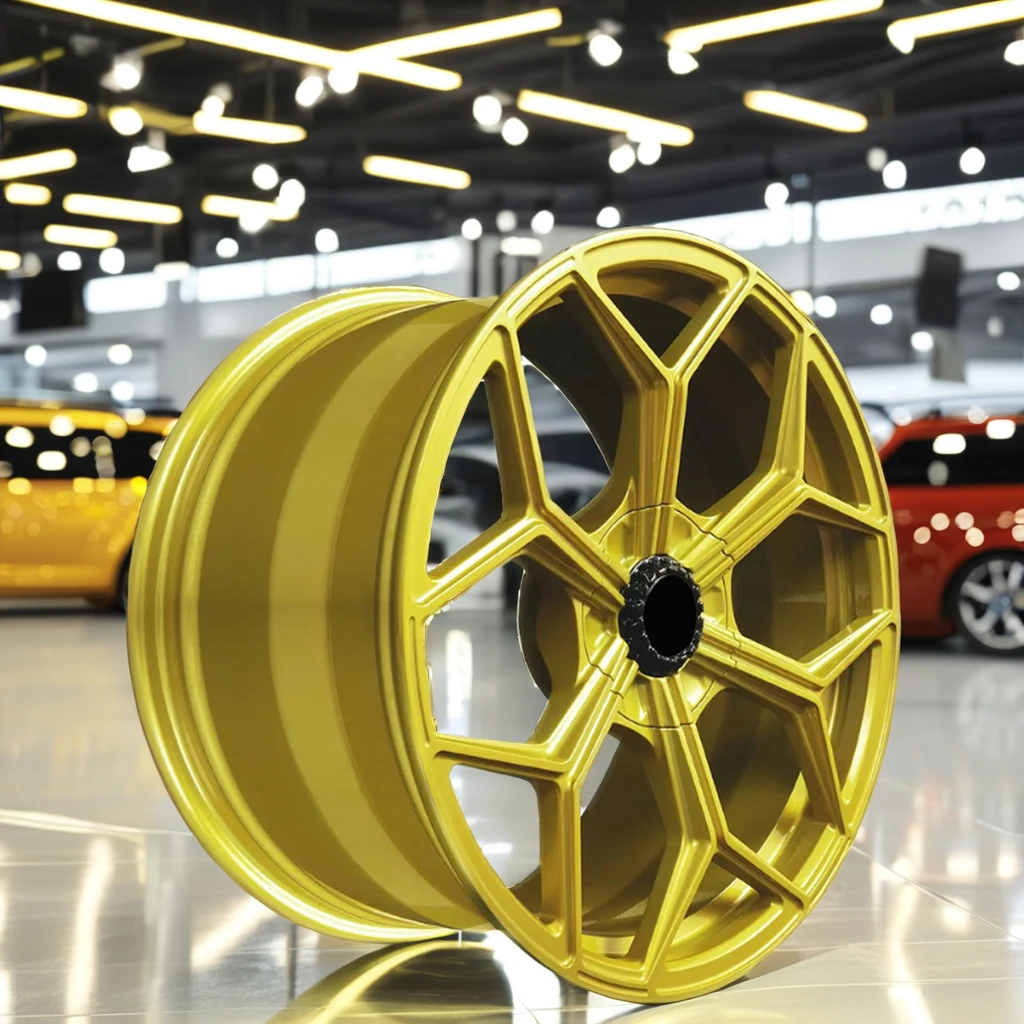 aluminum t6061 forged car alloy wheel rims 5X120 5X120 pcd 20 21 22 inch 23 golden passenger car wheels for Lamborghini LP700