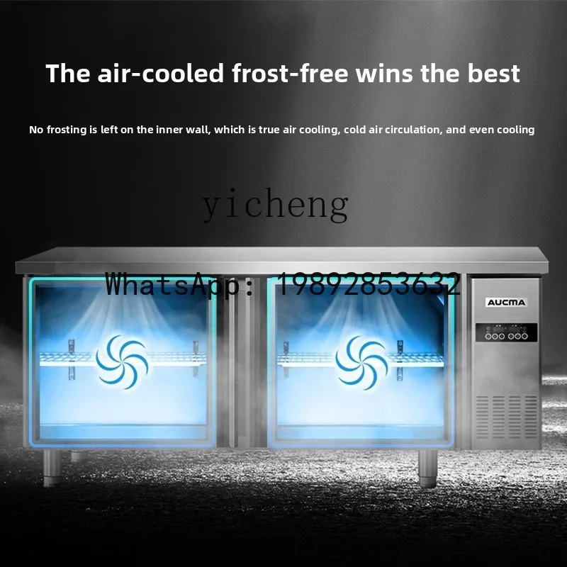 H3  refrigerated workbench freezer flat freezer commercial frozen fresh-keeping console flat freezer