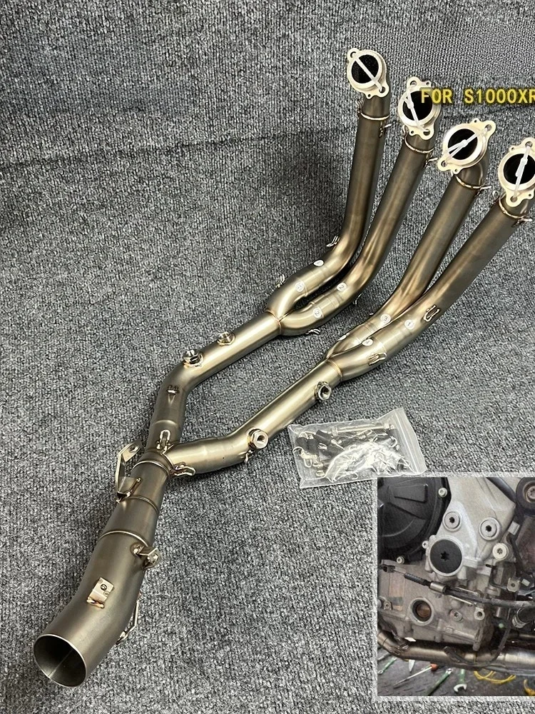For BMW S1000XR 20-26 FST Stainless Steel Front mid Section Exhaust Pipe Engine Sound Optimization Protective Exhaust System