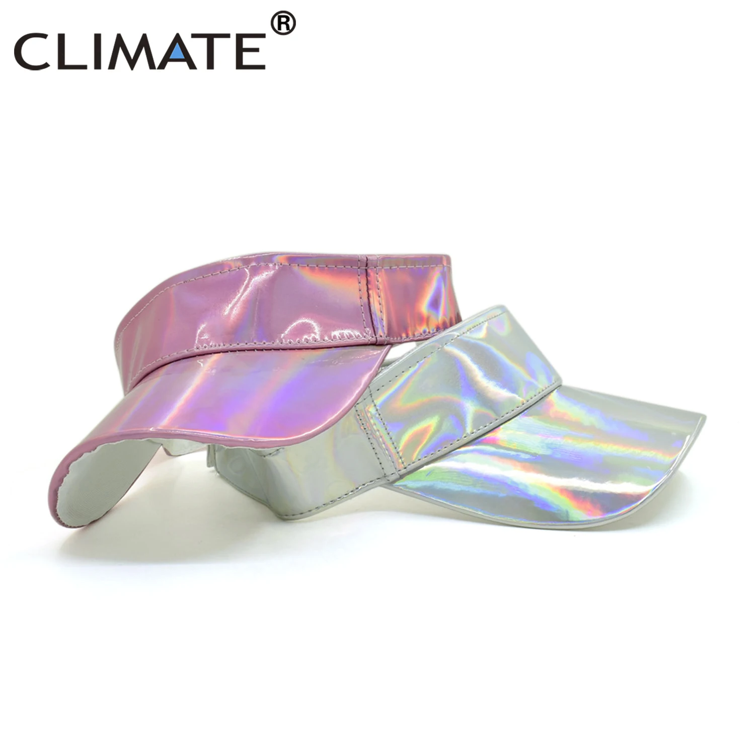 CLIMATE Women Dazzle Sun Visor Cool Hiphop Beach Visor Summer Party Sun Hat Woman Fashion Caps Visors Outdoor Caps Visor Girls