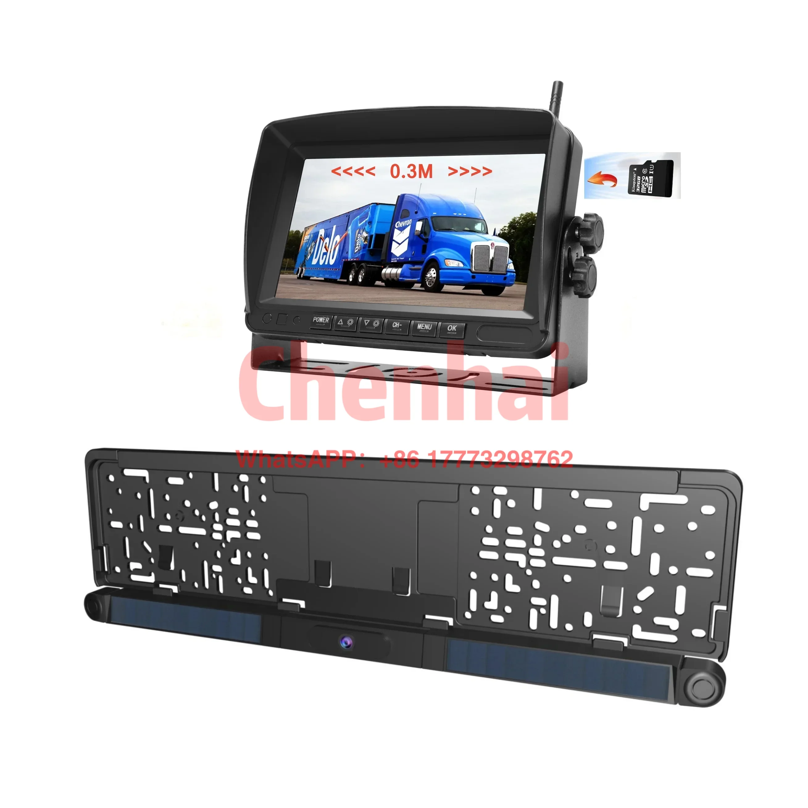 

DIY 5S Installation 720P HD Rear View Back PDC Parking Sensor Cameras With 7 Inch Solar 2.4GHz Digital WIFI Wireless Monitor