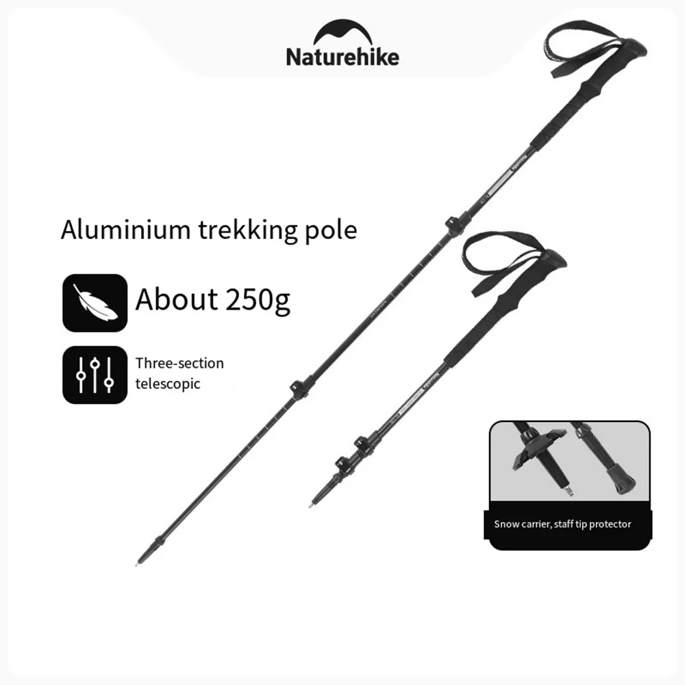 

Naturehike Folding Trekking Pole,Aluminium Alloy Non-slip Retractable Walking Stick,Climbing Hiking Outdoor Mountaineering Pole