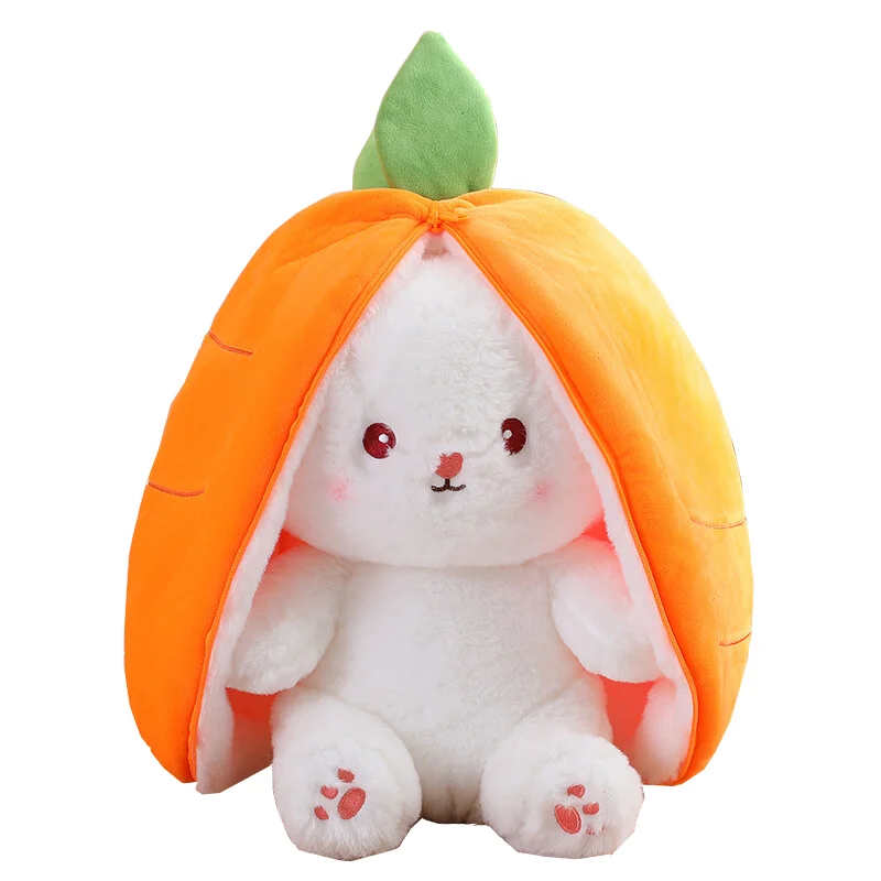 25cm carino fragola carota coniglio peluche farcito creativo in frutta trasforma Baby Cuddly Bunny Doll per il regalo di compleanno del bambino