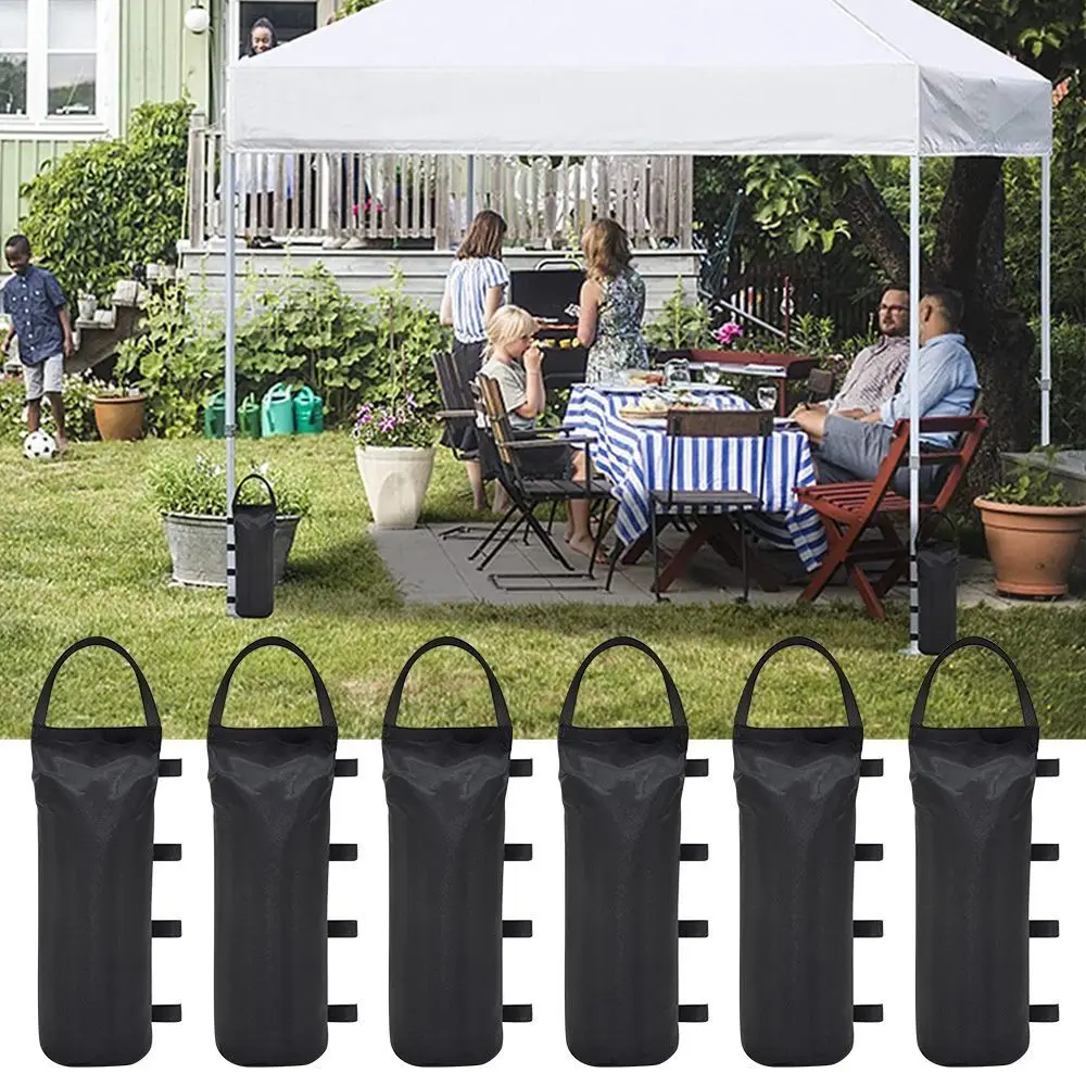 1/4Pcs Portable Black Garden Gazebo Foot Leg Canopy with Handle Weights Sand Bag Tent Sandbag Camping