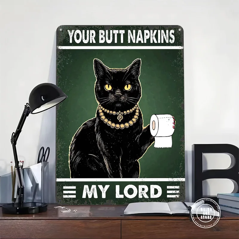 YOUR BUTT NAPKINS My Lord Personalized 3D Textured Metal Poster Wall Art Tinplate Sign for Vintage Decor Room Article Decoration