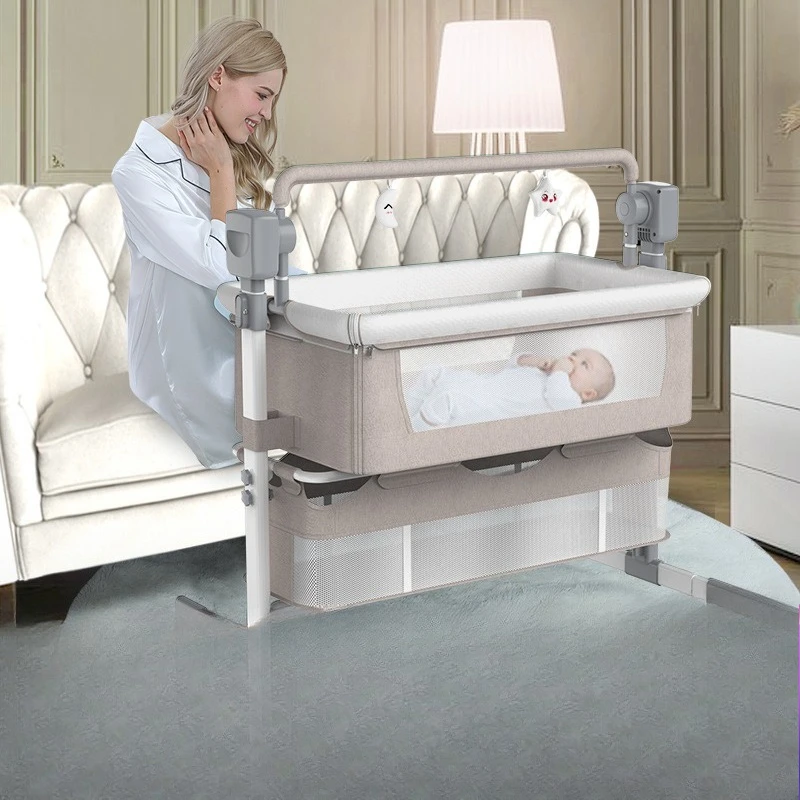 Multifunctional electric cradle, cradle, rocking chair, newborn smart coax baby, bedside bed sleeping basket