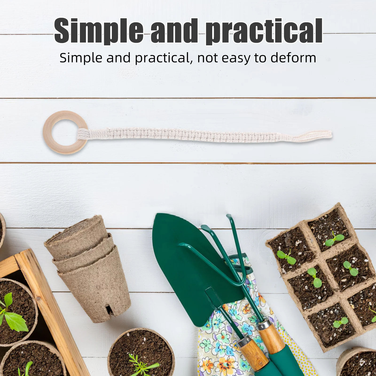 

6Pcs Handwoven Macrame Plant Hangers Durable Cotton Rope Indoor Outdoor Hanging Baskets Boho Elegance Versatile Use