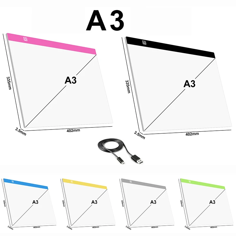 

A3 Three Level Dimmable Led Light Pad Drawing Board Pad Tracing Light Box Eye Protection Easier for Diamond Painting