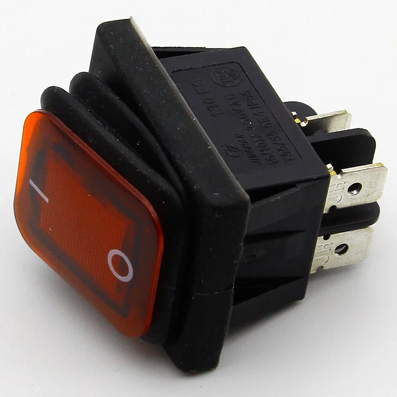 1pc Red Waterproof Latching Rocker Toggle Switch IP55 4Pin 2Position AC250V/16A LED illuminated Hot Sale Low Price