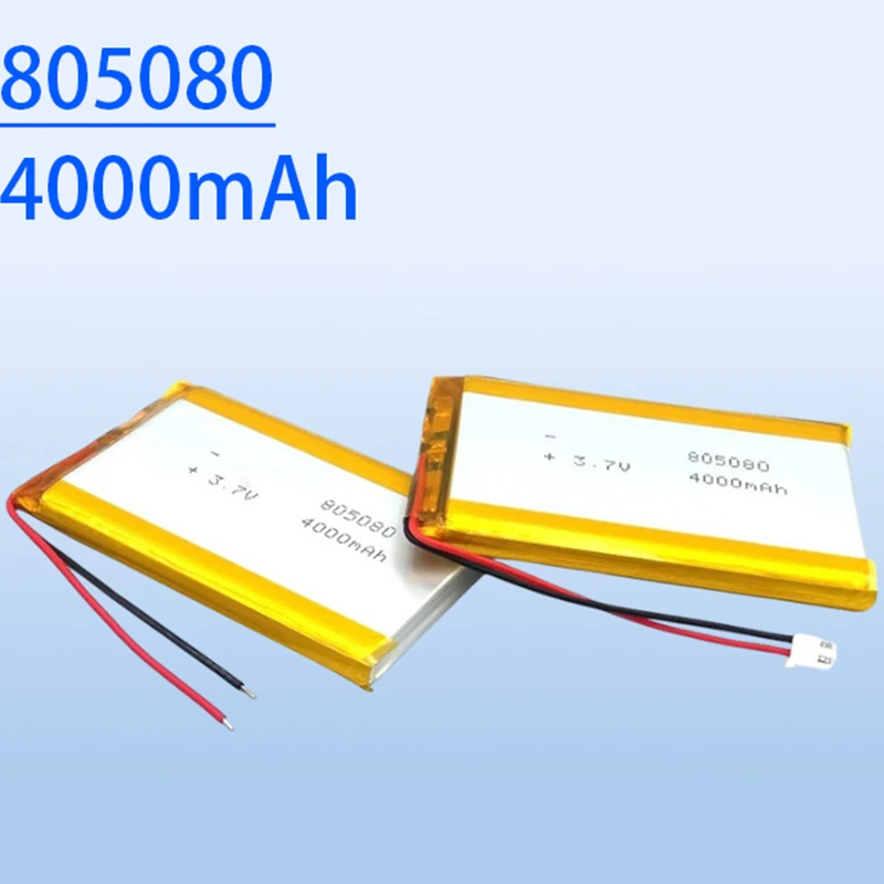 

805080 3.7V 4000mAh 14.8Wh High Capacity Rechargeable LiPo Pouch Battery Pack for High-Power Devices 606090 955465 105568 755590